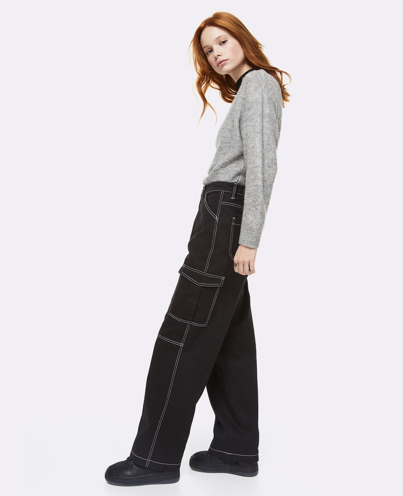 Solid Cargo Pant
