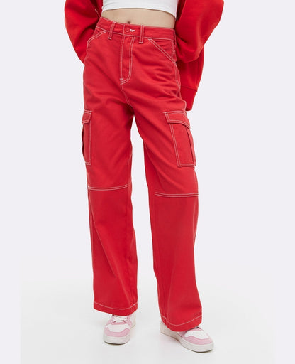 Solid Cargo Pant
